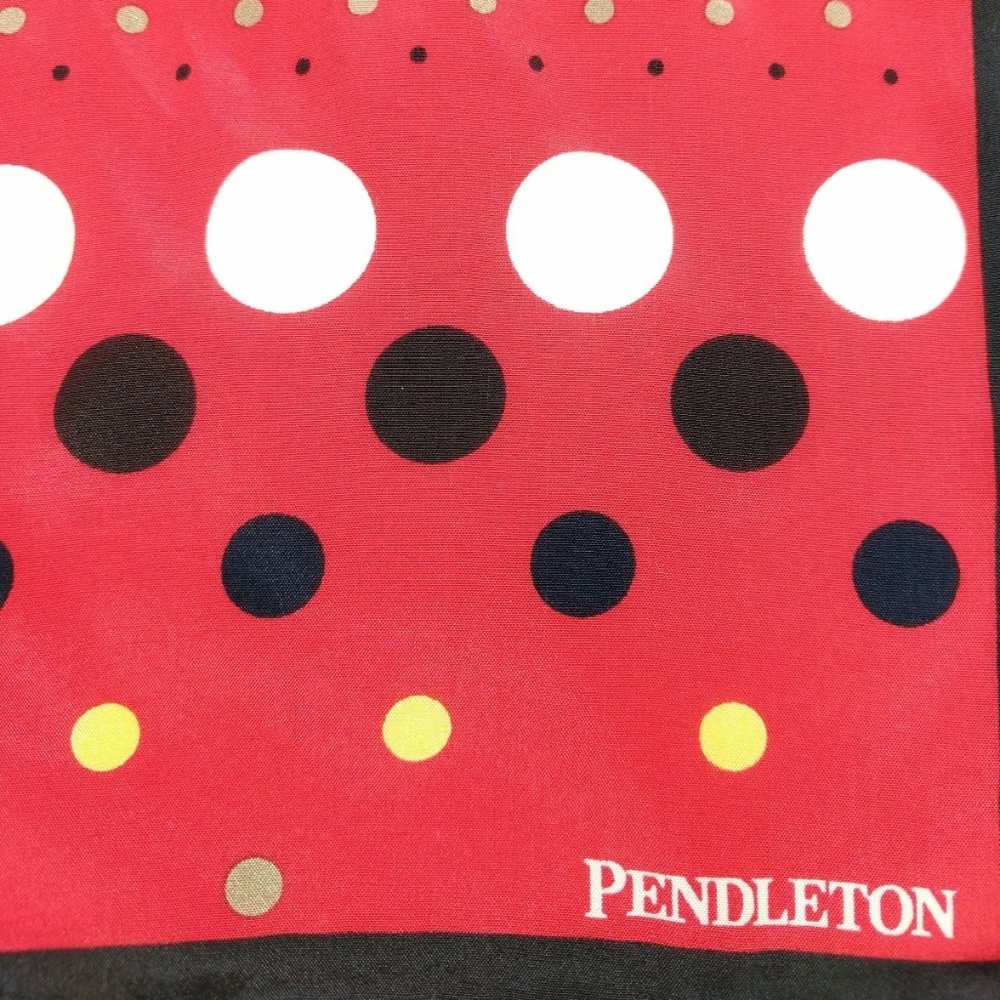 Pendleton Silk Scarf Long Narrow Red Black Yellow